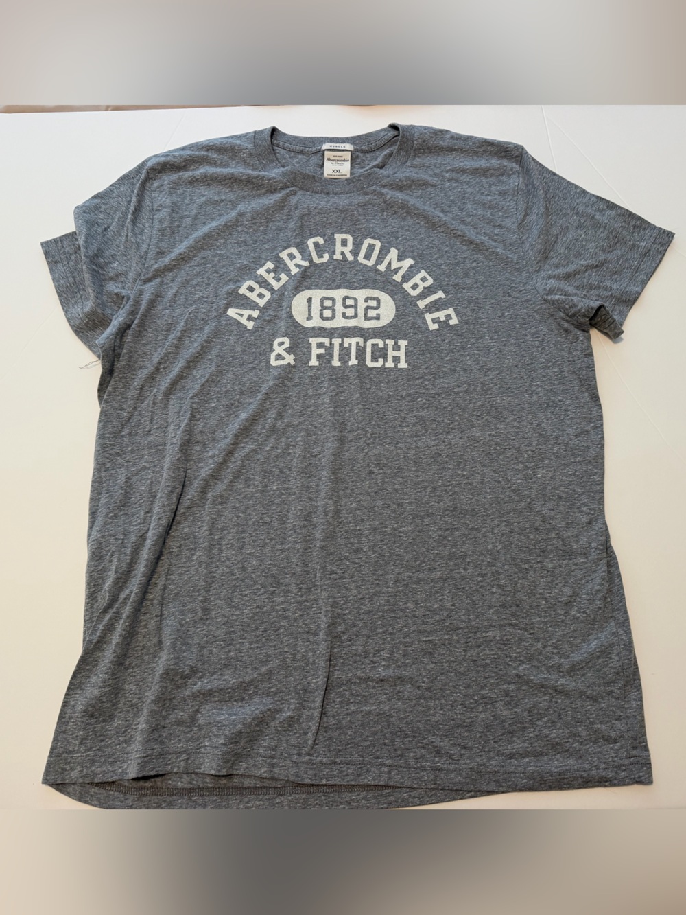 Abercrombie & Fitch Men's Blue/Gray 1892 Graphic Tee